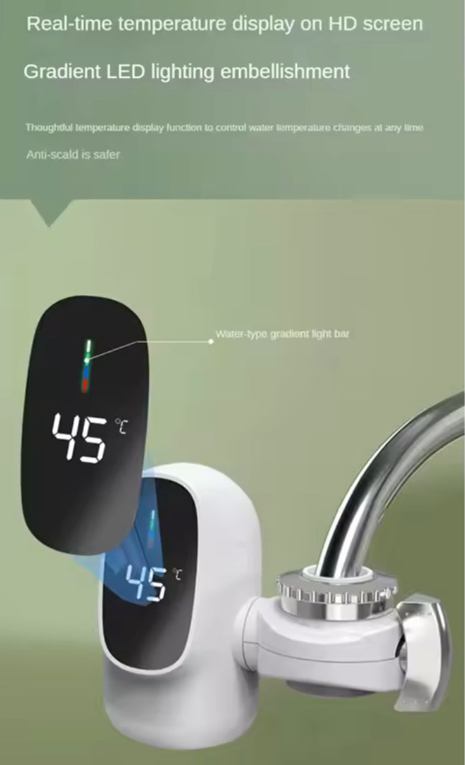 Digital Display Kitchen Faucet Adapter, 3000W Kitchen Electric Water Heater Tap, Tankless Instantaneous Water Heater Digital Display Kitchen Faucet Adapter, 3000W Kitchen Electric Water Heater Tap, Tankless Instantaneous Water Heater